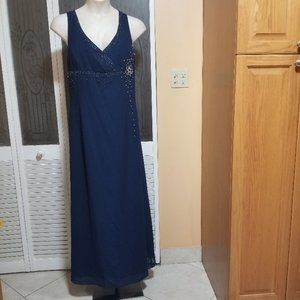 Nina Massini Ladies Beautiful Blue Beaded Dress